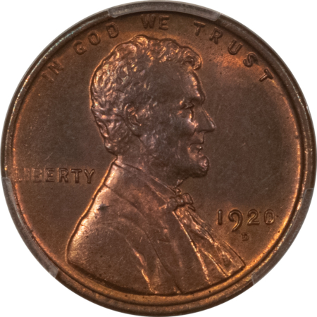 Lincoln Cents (Wheat) 1920-D LINCOLN CENT – PCGS MS-63 RB, TOUGH COIN!
