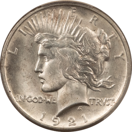 Dollars 1921 $1 PEACE DOLLAR, HIGH RELIEF – PCGS MS-63