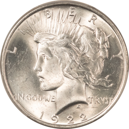 Dollars 1922 $1 PEACE DOLLAR – PCGS MS-64, NICE WHITE
