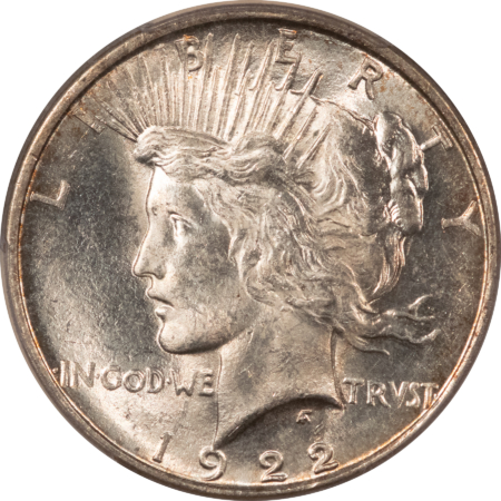 Dollars 1922-D $1 PEACE DOLLAR – PCGS MS-63, PREMIUM QUALITY BLAZER!