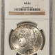 Dollars 1923-D $1 PEACE DOLLAR – NGC MS-63 WHITE & CHOICE!