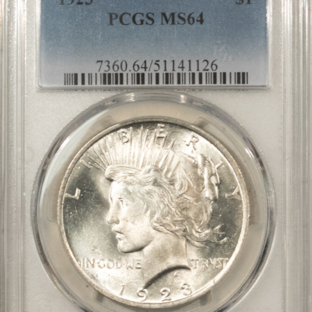 Dollars 1923 $1 PEACE DOLLAR – PCGS MS-64 FROSTY WHITE