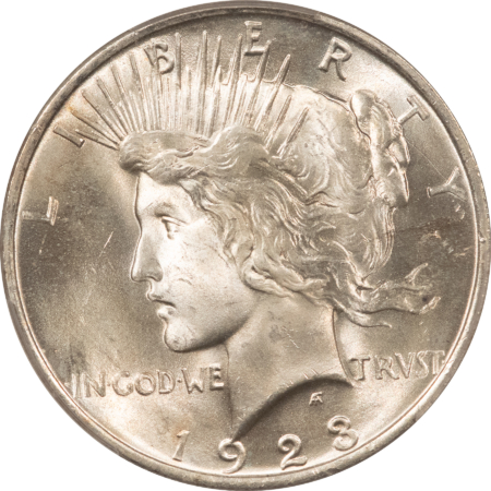 Dollars 1923 $1 PEACE DOLLAR – PCGS MS-64 FRESH WHITE, LOOKS GEM!