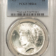 Dollars 1923 $1 PEACE DOLLAR – PCGS MS-64 FRESH WHITE, LOOKS GEM!
