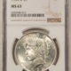 Dollars 1923 $1 PEACE DOLLAR – NGC MS-65 FLASHY WHITE GEM!