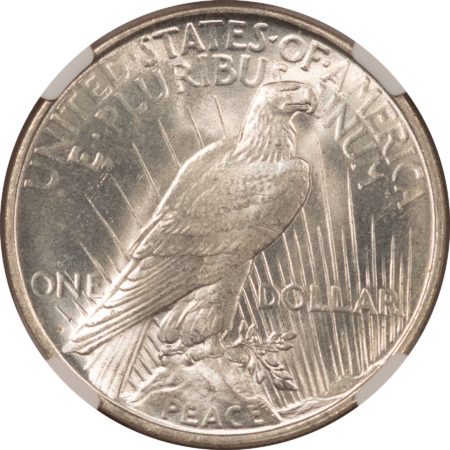 Dollars 1923-D $1 PEACE DOLLAR – NGC MS-63 WHITE & CHOICE!