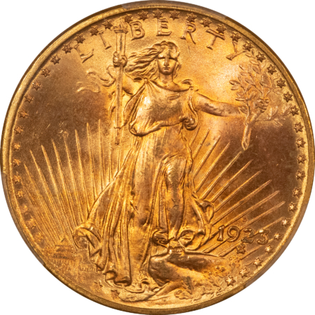 $20 1923-D $20 ST GAUDENS GOLD DOUBLE EAGLE PCGS MS-66+ ONE OF THE PRETTIEST SAINTS!