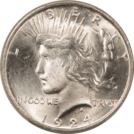 Dollars 1924 $1 PEACE DOLLAR – PCGS MS-64 BLAST WHITE