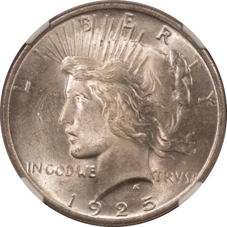 Dollars 1925 $1 PEACE DOLLAR – NGC MS-64 SATINY SMOOTH & NICE!