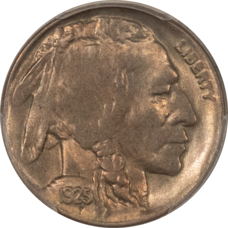 Buffalo Nickels 1925-D BUFFALO NICKEL – PCGS MS-63, FRESH & CHOICE, TOUGH DATE!