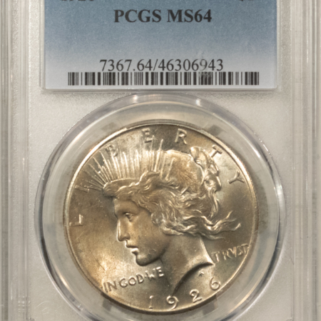Dollars 1926 $1 PEACE DOLLAR – PCGS MS-64 ORIGINALLY TONED