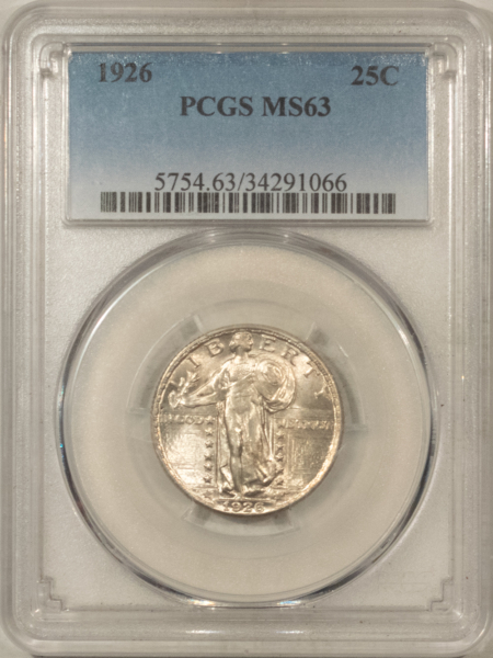 New Certified Coins 1926 STANDING LIBERTY QUARTER – PCGS MS-63, LUSTROUS & PQ, LOOKS 64 OR BETTER!