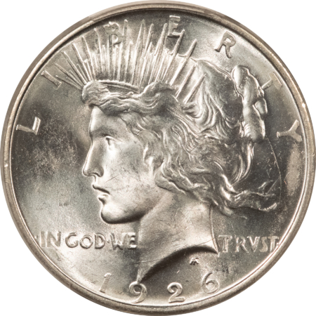 Dollars 1926-D $1 PEACE DOLLAR – PCGS MS-63, PREMIUM QUALITY BLAZER!
