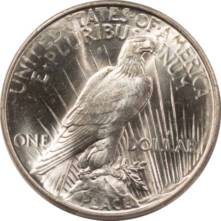 Dollars 1926-D $1 PEACE DOLLAR – PCGS MS-63, PREMIUM QUALITY BLAZER!