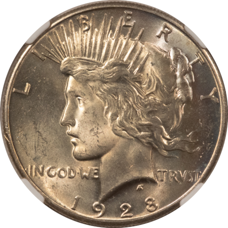 Dollars 1928 $1 PEACE DOLLAR – NGC MS-63, ORIGINAL AND CHOICE! KEY-DATE!