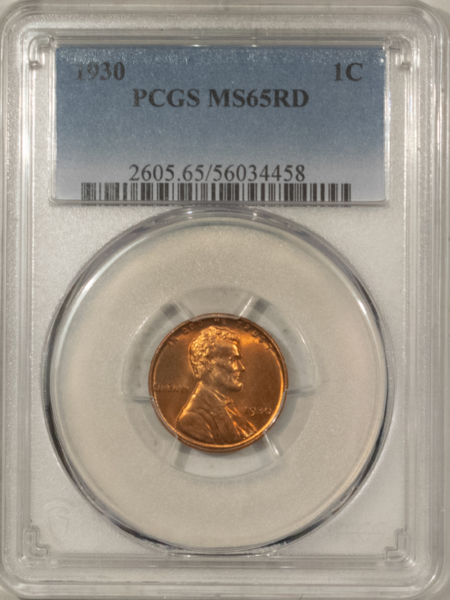 Lincoln Cents (Wheat) 1930 LINCOLN CENT – PCGS MS-65 RD, PREMIUM QUALITY GEM!