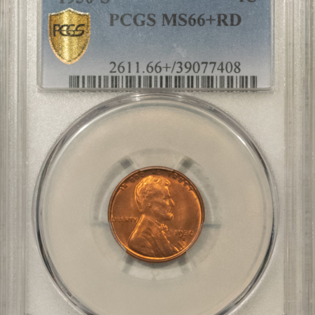 Lincoln Cents (Wheat) 1930-S LINCOLN CENT – PCGS MS-66+ RD, SUPER PREMIUM QUALITY!