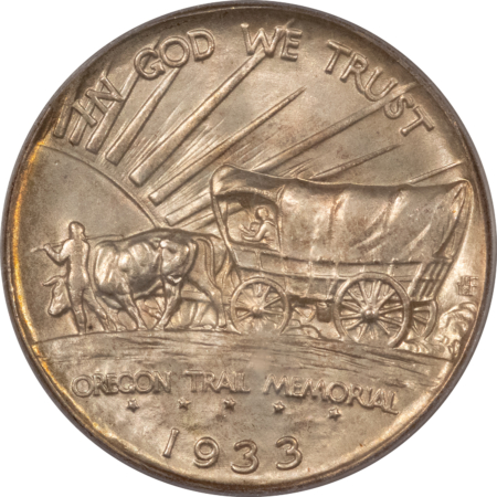 Early Commems 1933-D OREGON COMMEMORATIVE HALF DOLLAR – PCGS MS-67, SUPERB! TOUGH DATE!