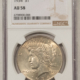 Dollars 1934-D $1 PEACE DOLLAR – NGC AU-58, VIRTUALLY UNCIRCULATED!