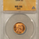 Lincoln Cents (Wheat) 1935-D LINCOLN CENT – ANACS MS-65 RD