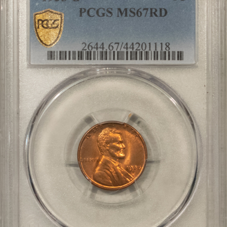 Lincoln Cents (Wheat) 1935-D LINCOLN CENT – PCGS MS-67 RD, REALLY TOUGH! PREMIUM QUALITY!