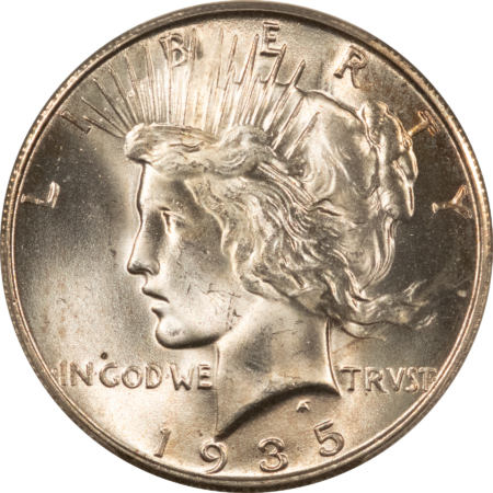 Dollars 1935-S PEACE $1, PCGS MS-65; A BLAZING WHITE GEM HEADLIGHT; GREAT STRIKE!
