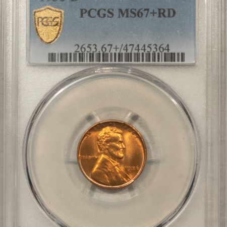 Lincoln Cents (Wheat) 1936-D LINCOLN CENT – PCGS MS-67+ RD, REALLY SUPERB! SO TOUGH!