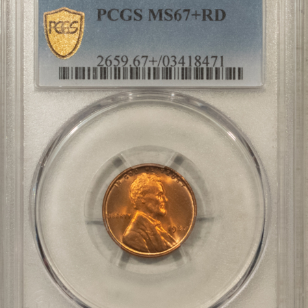 Lincoln Cents (Wheat) 1937 LINCOLN CENT – PGS MS-67+ RD, GORGEOUS LUSTER & PREMIUM QUALITY!