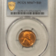Lincoln Cents (Wheat) 1938-S LINCOLN CENT – PCGS MS-67+RD, PREMIUM QUALITY!