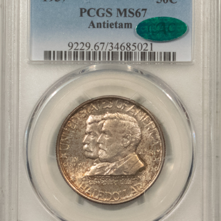CAC Approved Coins 1937 ANTIETAM COMMEMORATIVE HALF DOLLAR – PCGS MS-67, FRESH, PQ & CAC APPROVED!