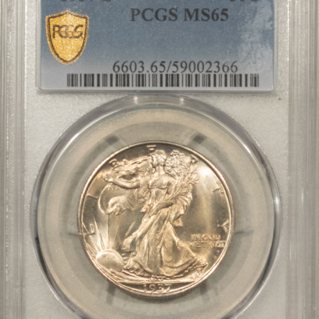 Half Dollars 1937-S WALKING LIBERTY HALF DOLLAR – PCGS MS-65, PREMIUM QUALITY!