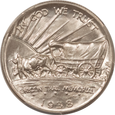 Early Commems 1938 OREGON COMMEMORATIVE HALF DOLLAR – PCGS MS-65, FRESH WHITE GEM!