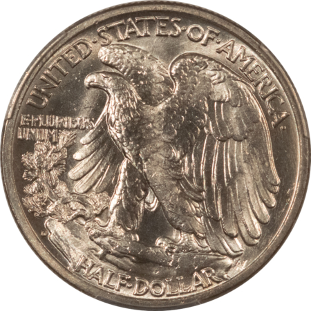 Half Dollars 1938-D WALKING LIBERTY HALF DOLLAR – PCGS MS-65, LOOKS MS-66! PREMIUM QUALITY!