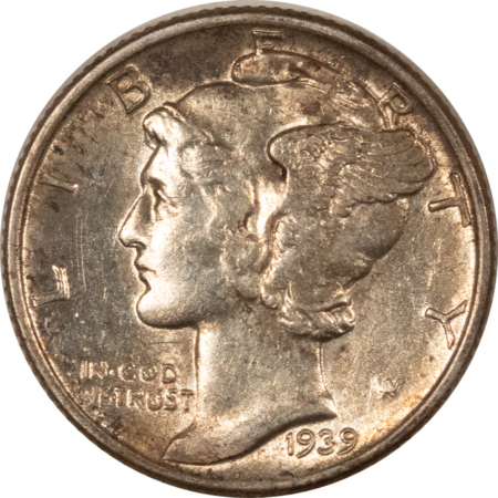 Dimes 1939 MERCURY DIME – HIGH GRADE, NEARLY UNCIRCULATED, LOOKS CHOICE!