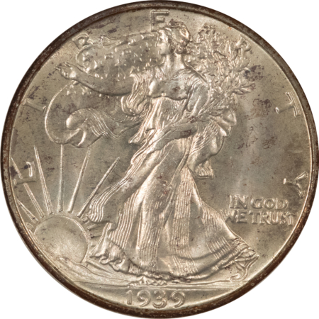 Half Dollars 1939-D WALKING LIBERTY HALF DOLLAR NGC MS-66, SUPER FRESH PREMIUM QUALITY FATTY!