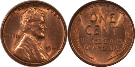 Lincoln Cents (Wheat) 1940, 1941, 1942-D LINCOLN CENTS, LOT OF 3 – ANACS MS-64 RD, MS-65 RB, MS-64 RD