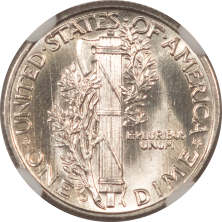 Dimes 1942-D MERCURY DIME – NGC MS-67+ FB, BLAZING WHITE HEADLIGHT!