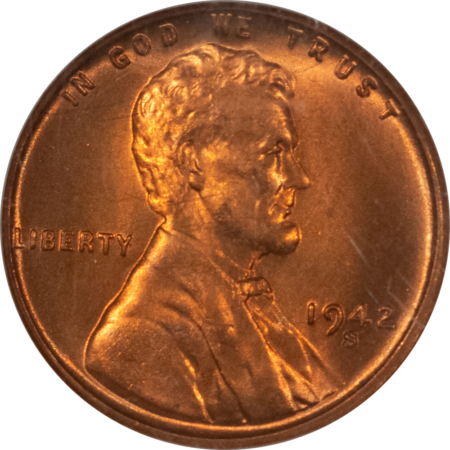 Lincoln Cents (Wheat) 1942-S LINCOLN CENT – NGC MS-66 RD ATTRACTIVE