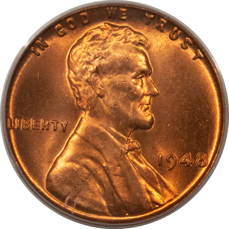 CAC Approved Coins 1948 LINCOLN CENT – PCGS MS-66 RD, 66+ QUALITY! SUPERB, PREMIUM QUALITY & CAC!
