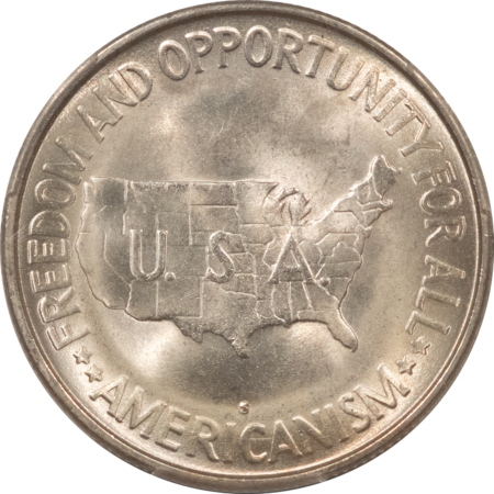 Early Commems 1953-S WASHINGTON-CARVER COMMEMORATIVE HALF DOLLAR PCGS MS-66 BLAZING WHITE, PQ!