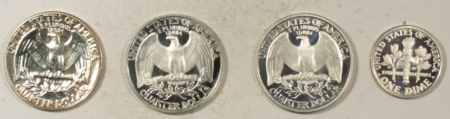 Dimes 1996-S ROOSEVELT 10C & 1962 1992-S 93-S WASHINGTON 25C 4 COINS, GEM SILVER PROOF