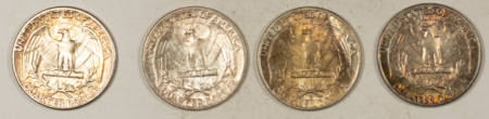 New Store Items 1963, 1964 X2, 1964-D WASHINGTON QUARTERS, LOT/4 – REALLY PRETTY, UNCIRCULATED!