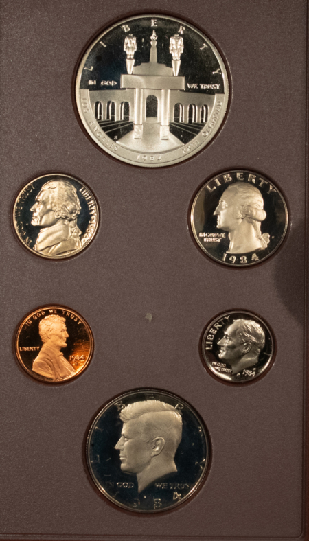 New Store Items 1984-S U.S. PRESTIGE PROOF SET W/ SILVER COMMEMORATIVE GEM PROOF WITH BOX + COA!