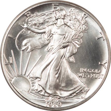 American Silver Eagles 1989 $1 1 OZ AMERICAN SILVER EAGLE – PCGS MS-70, WHITE & PRISTINE, PERFECT!