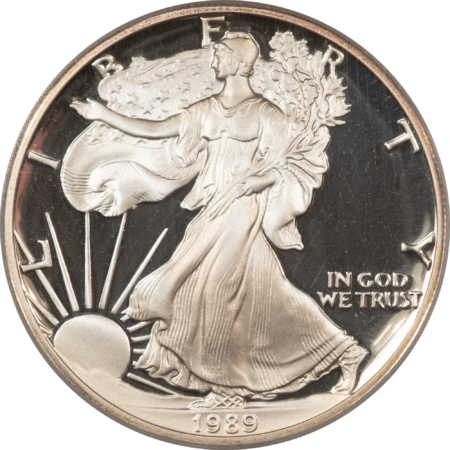 American Silver Eagles 1989-S $1 1 OZ PROOF AMERICAN SILVER EAGLE PCGS PR-70 DCAM MERCANTI SIGNED LABEL