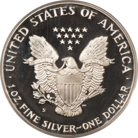 American Silver Eagles 1989-S $1 1 OZ PROOF AMERICAN SILVER EAGLE PCGS PR-70 DCAM MERCANTI SIGNED LABEL