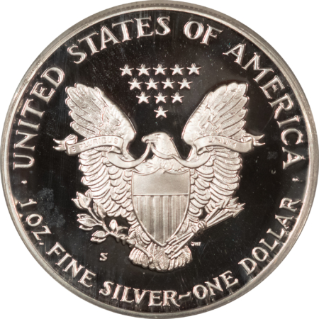 American Silver Eagles 1991-S $1 1 OZ PROOF AMERICAN SILVER EAGLE PCGS PR-70 DCAM MERCANTI SIGNED LABEL