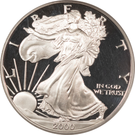 American Silver Eagles 2000-P $1 1 OZ PROOF AMERICAN SILVER EAGLE PCGS PR-70 DCAM MERCANTI SIGNED LABEL