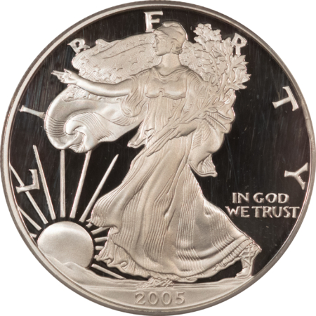 American Silver Eagles 2005-W $1 1 OZ PROOF AMERICAN SILVER EAGLE PCGS PR-70 DCAM MERCANTI SIGNED LABEL