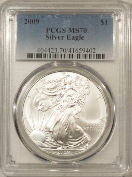 American Silver Eagles 2009 $1 1 OZ AMERICAN SILVER EAGLE – PCGS MS-70, WHITE & PRISTINE! PERFECT!